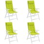 Voir la diapositive 4 : VIDAXL Coussins de chaise a dossier haut lot de 4 vert vif