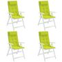 Voir la diapositive 4 : VIDAXL Coussins de chaise a dossier haut lot de 4 vert vif