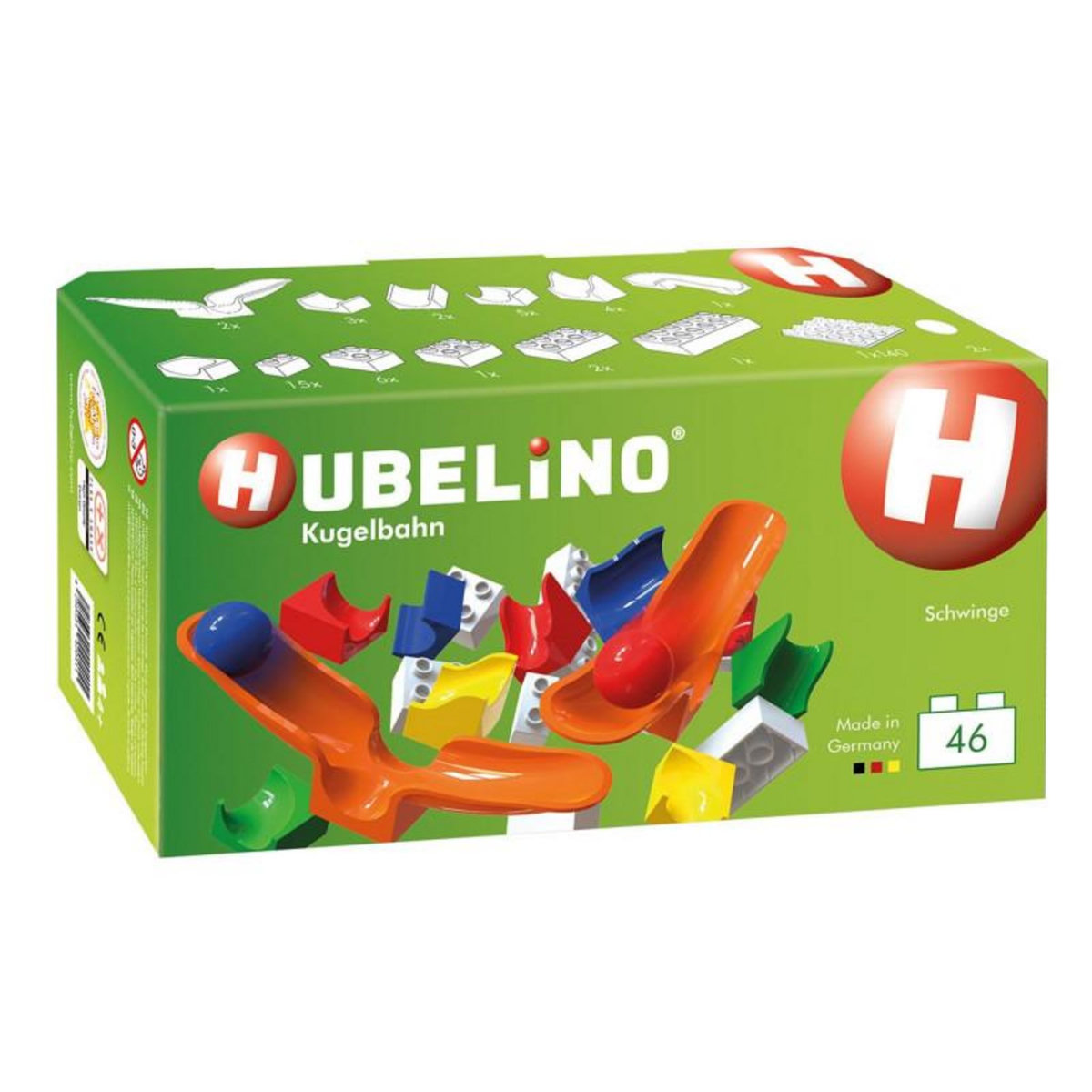 HUBELINO Hubelino Knikerbaan Extension Set Swing, 46dlg.