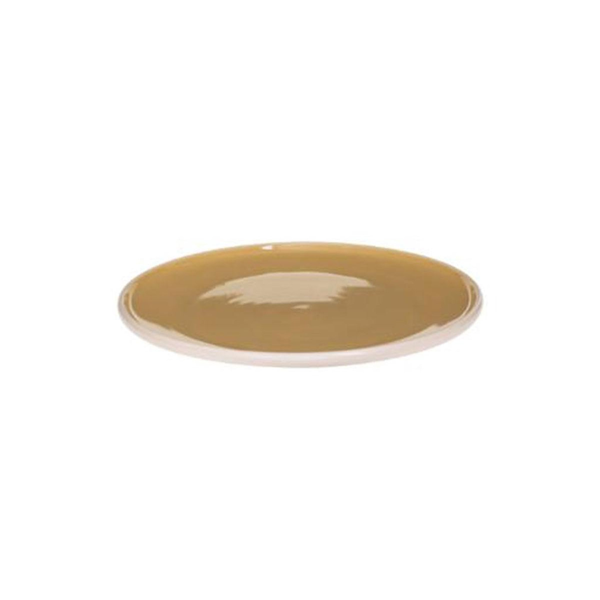 Voir la diapositive 2 : SECRET DE GOURMET Lot de 6 assiettes rondes à dessert  sofia  20cm moutarde