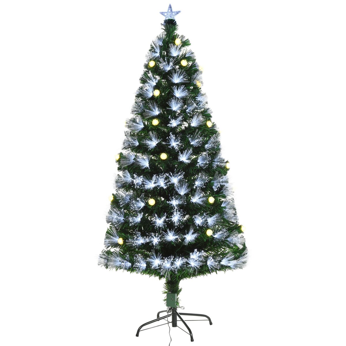 Sapin de Noël artificiel lumineux fibre optique LED 90 cm