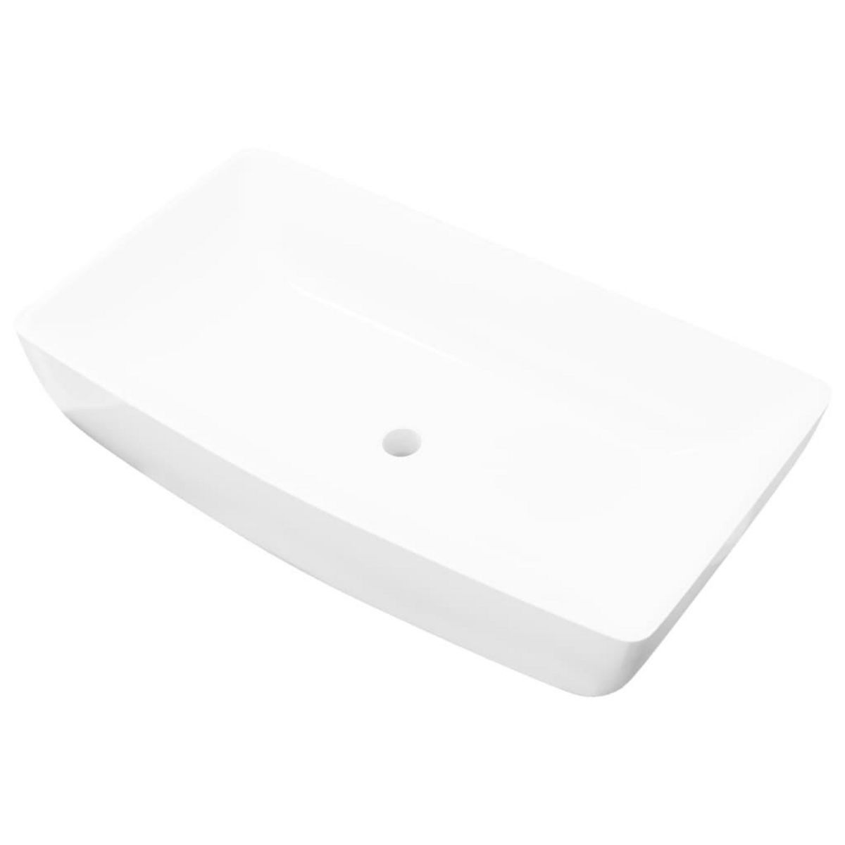 VIDAXL Lavabo rectangulaire Ceramique Blanc 71 x 39 cm