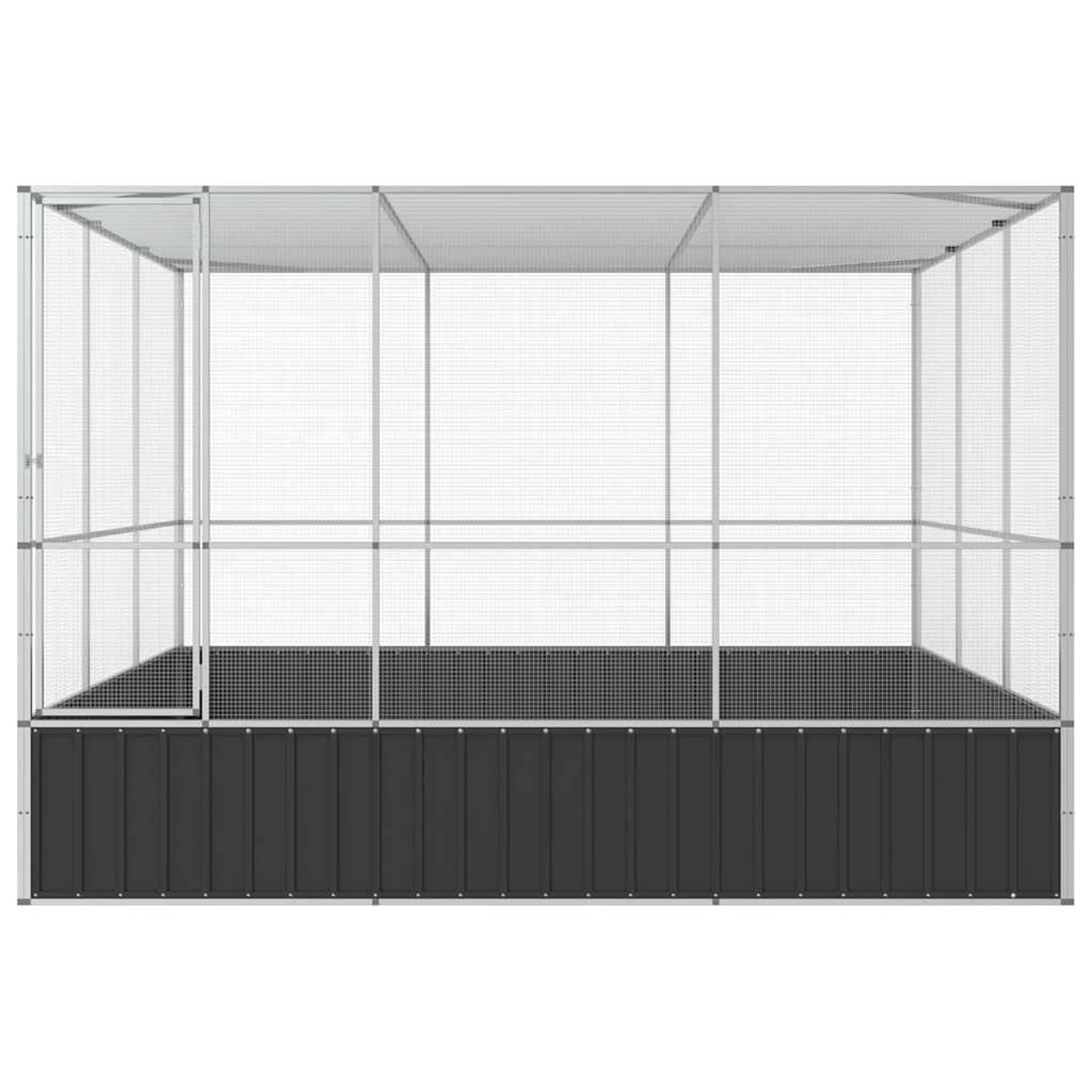 Voir la diapositive 4 : VIDAXL Voliere argente 311x307x212 cm acier