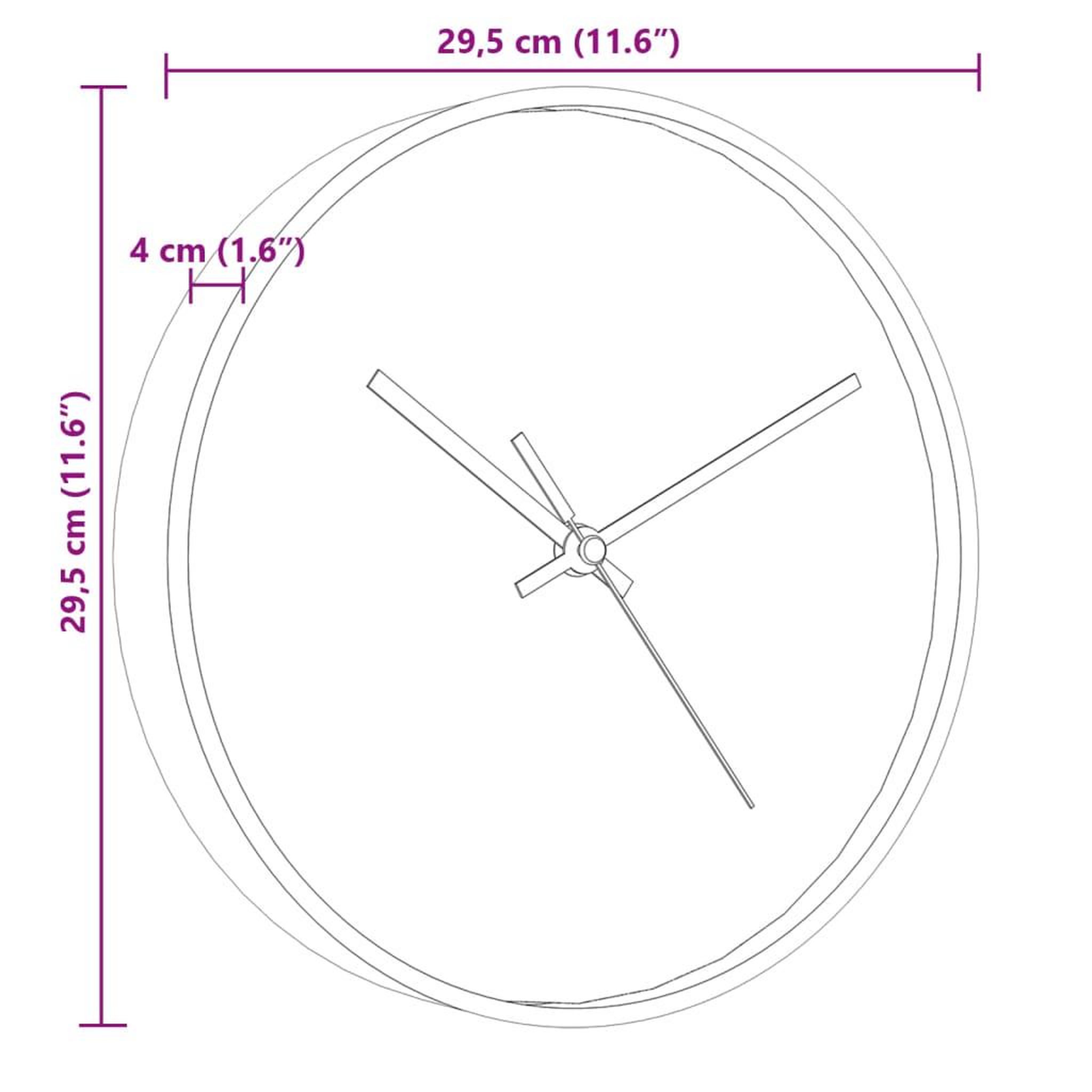 Voir la diapositive 6 : VIDAXL Horloge murale dore et bleu Ø29,5 cm polystyrene et verre