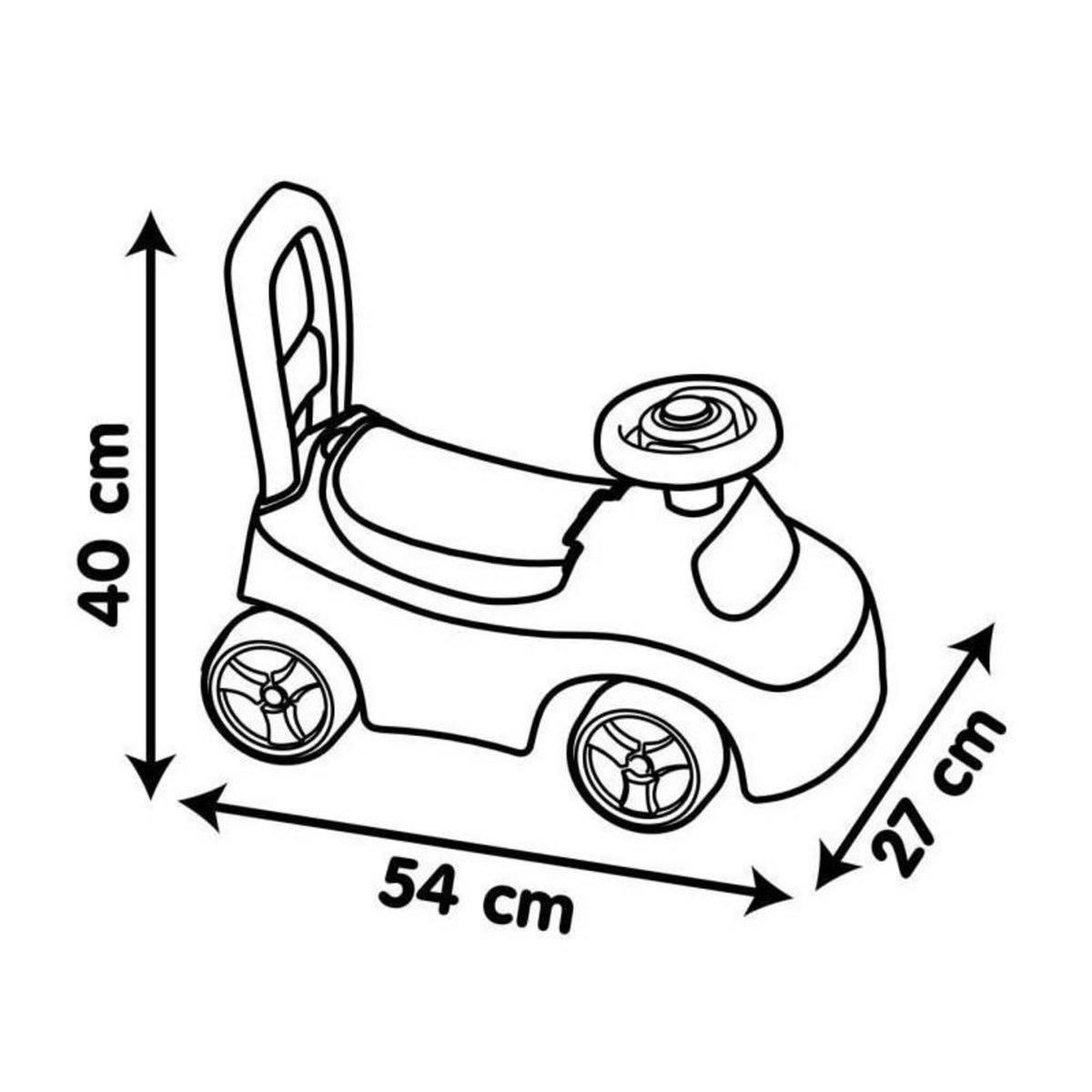 SMOBY Smoby - Porteur enfant 2 en 1 - Auto Rouge - Coffre sous la selle + klaxon - Des 10 mois - Fabrication française