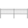 Voir la diapositive 1 : VIDAXL Cloture de jardin avec dessus en lance Acier 3,4x0,8 m Noir