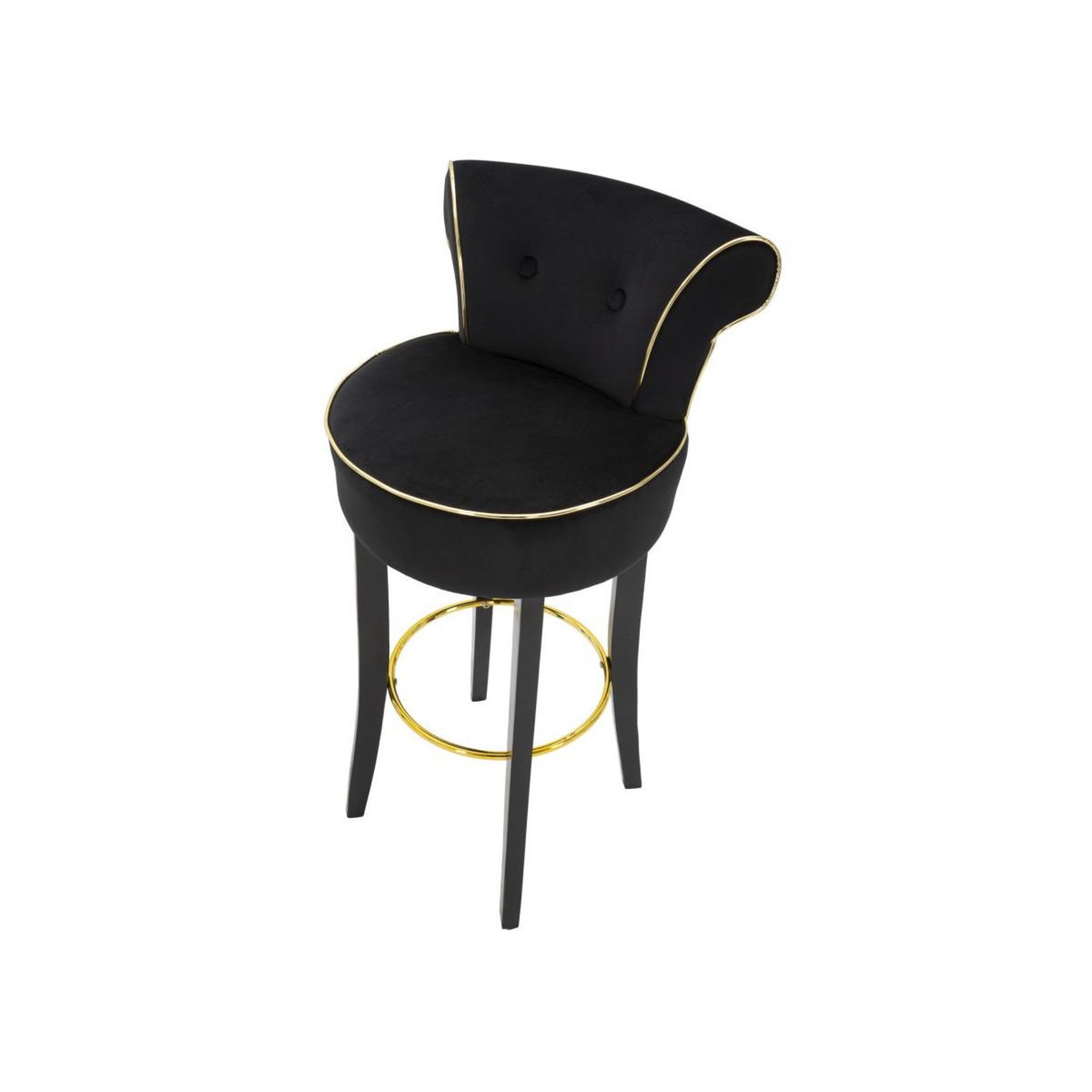 Voir la diapositive 3 : Paris Prix Tabouret de bar en velours  luxy  96cm noir