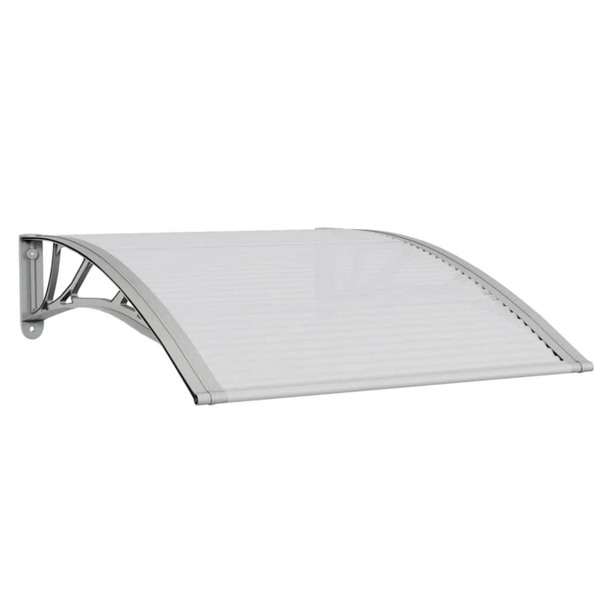 VIDAXL Auvent de porte gris et transparent 100 x 75 cm en polycarbonate