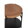 Voir la diapositive 4 : Paris Prix Table d'Appoint Avec Étagère  Mia  50cm Naturel & Noir