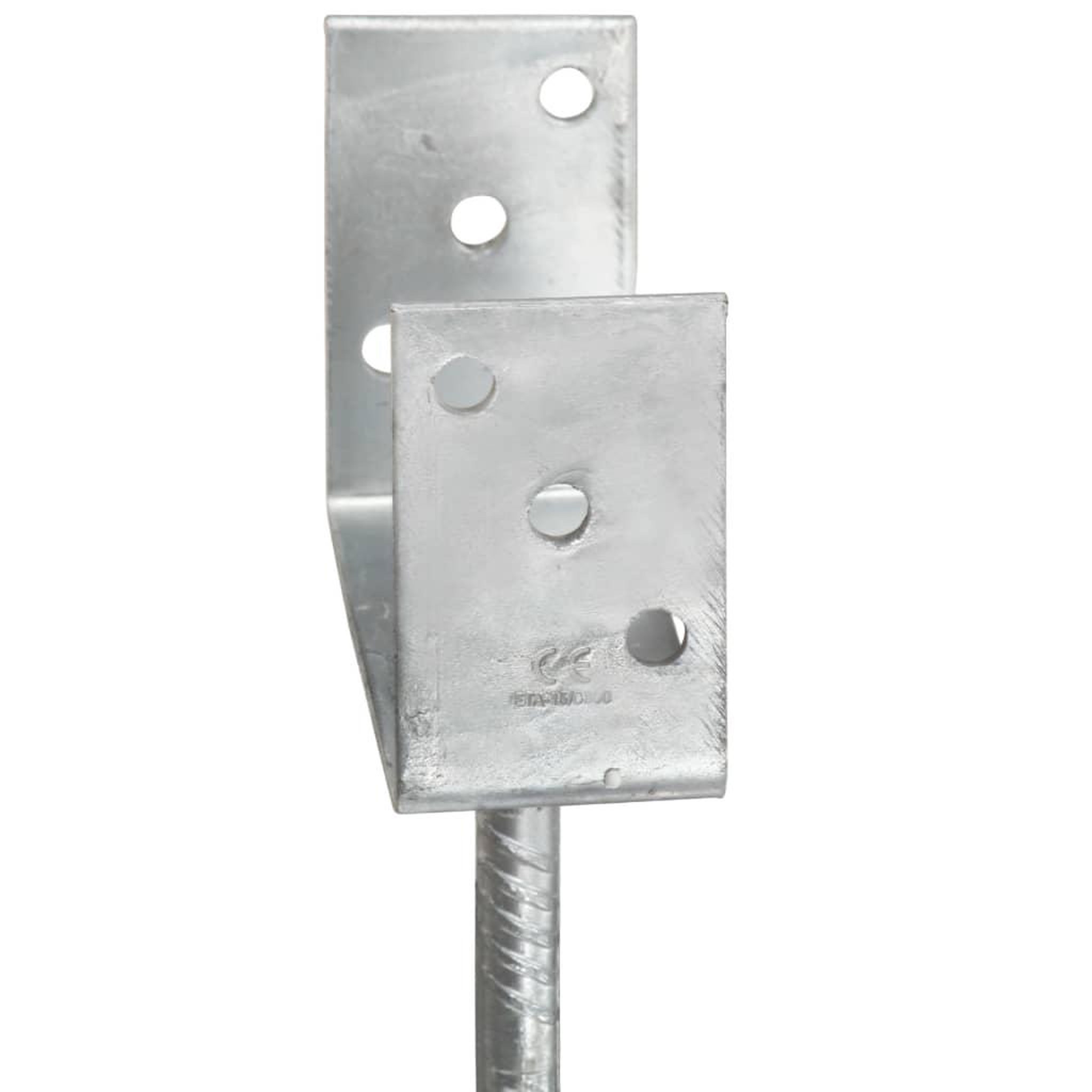 Voir la diapositive 5 : VIDAXL Piquets de cloture 6 pcs Argente 12x6x30 cm Acier galvanise