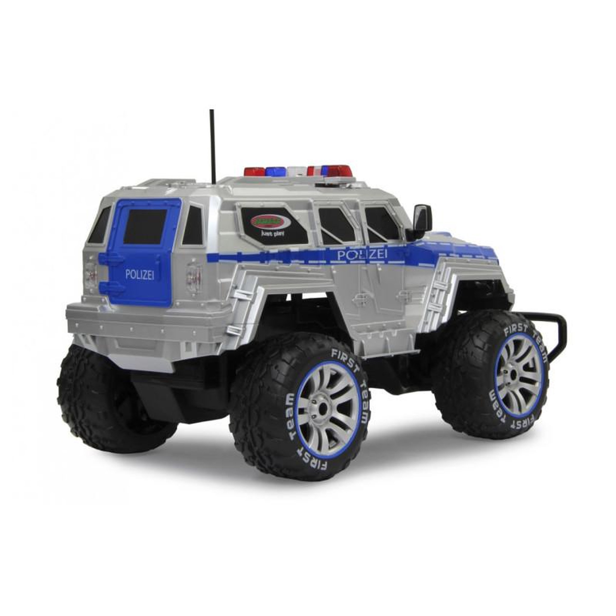 Voir la diapositive 3 : Jamara JAMARA Voiture radiocommandée de la Police Allemande Blindée 1:12
