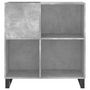 Voir la diapositive 4 : VIDAXL Armoire a disques gris beton 84,5x38x89 cm bois d'ingenierie