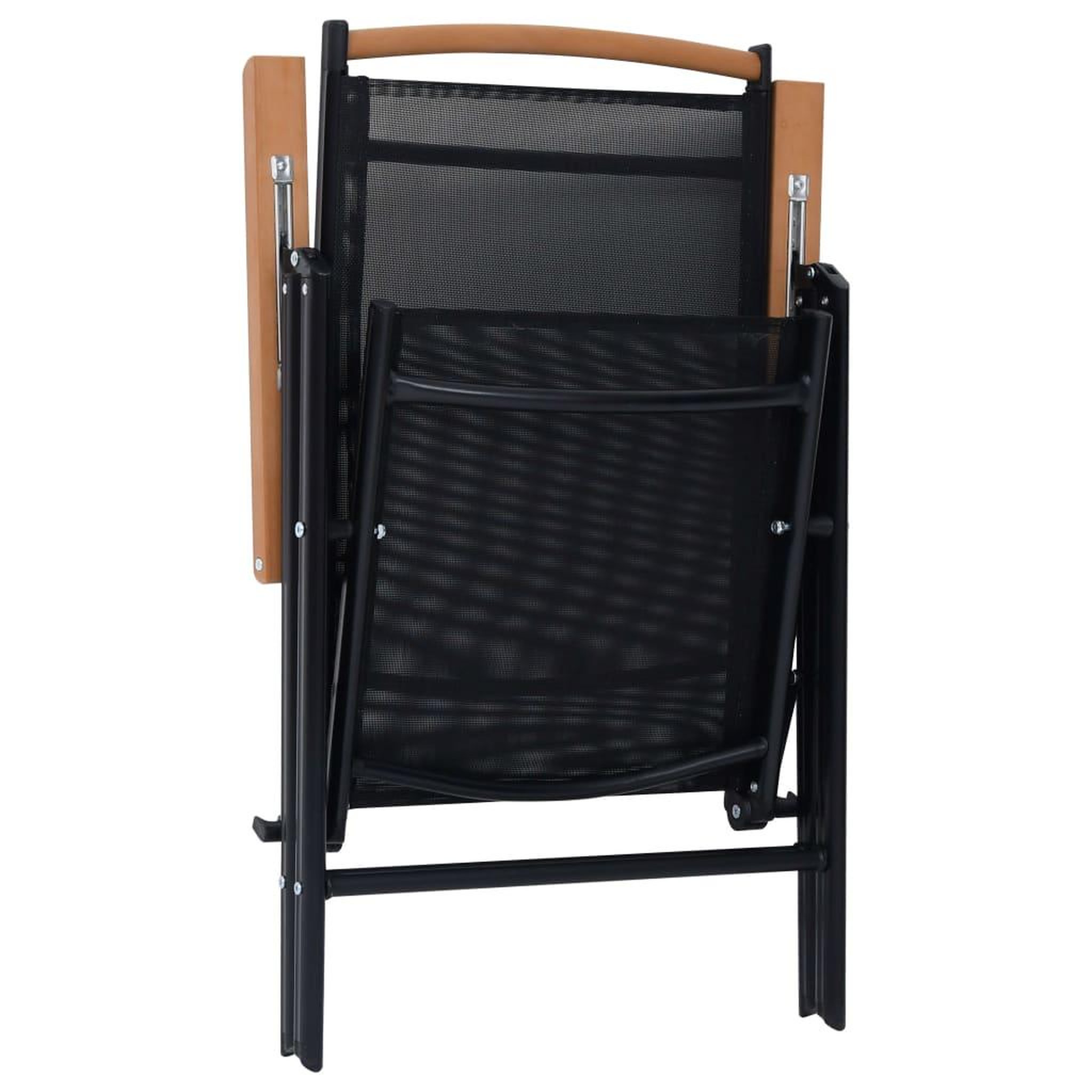 Voir la diapositive 5 : VIDAXL Chaises de jardin pliables lot de 2 aluminium et textilene noir