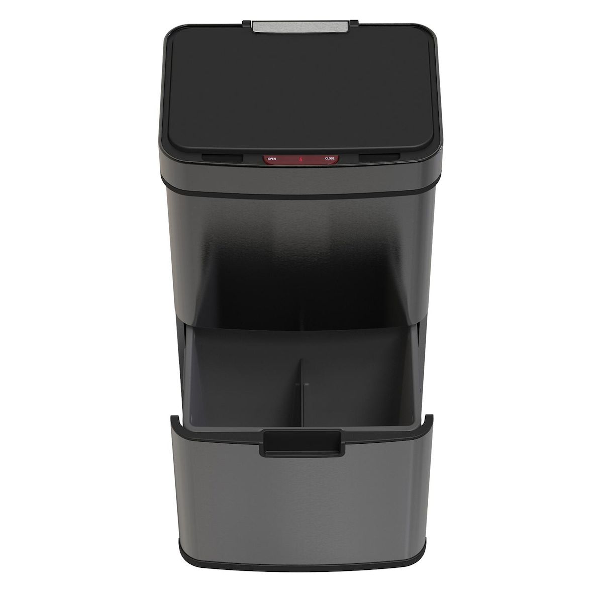 Kitchen move Poubelle automatique tri sélectif noir 75l - bat-sd802 black