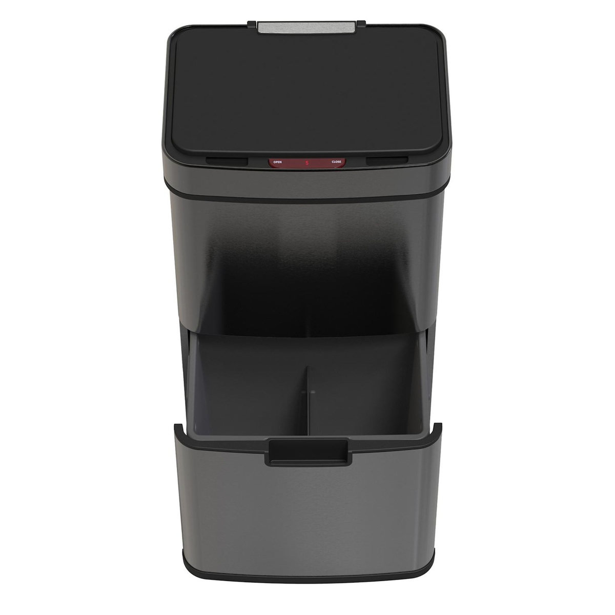 Kitchen move Poubelle automatique tri sélectif noir 75l - bat-sd802 black