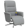Voir la diapositive 2 : VIDAXL Fauteuil inclinable de massage et repose-pieds gris clair tissu