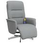 Voir la diapositive 2 : VIDAXL Fauteuil inclinable de massage et repose-pieds gris clair tissu