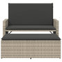 Voir la diapositive 5 : VIDAXL Banc de jardin et coussins et repose-pied gris clair poly rotin