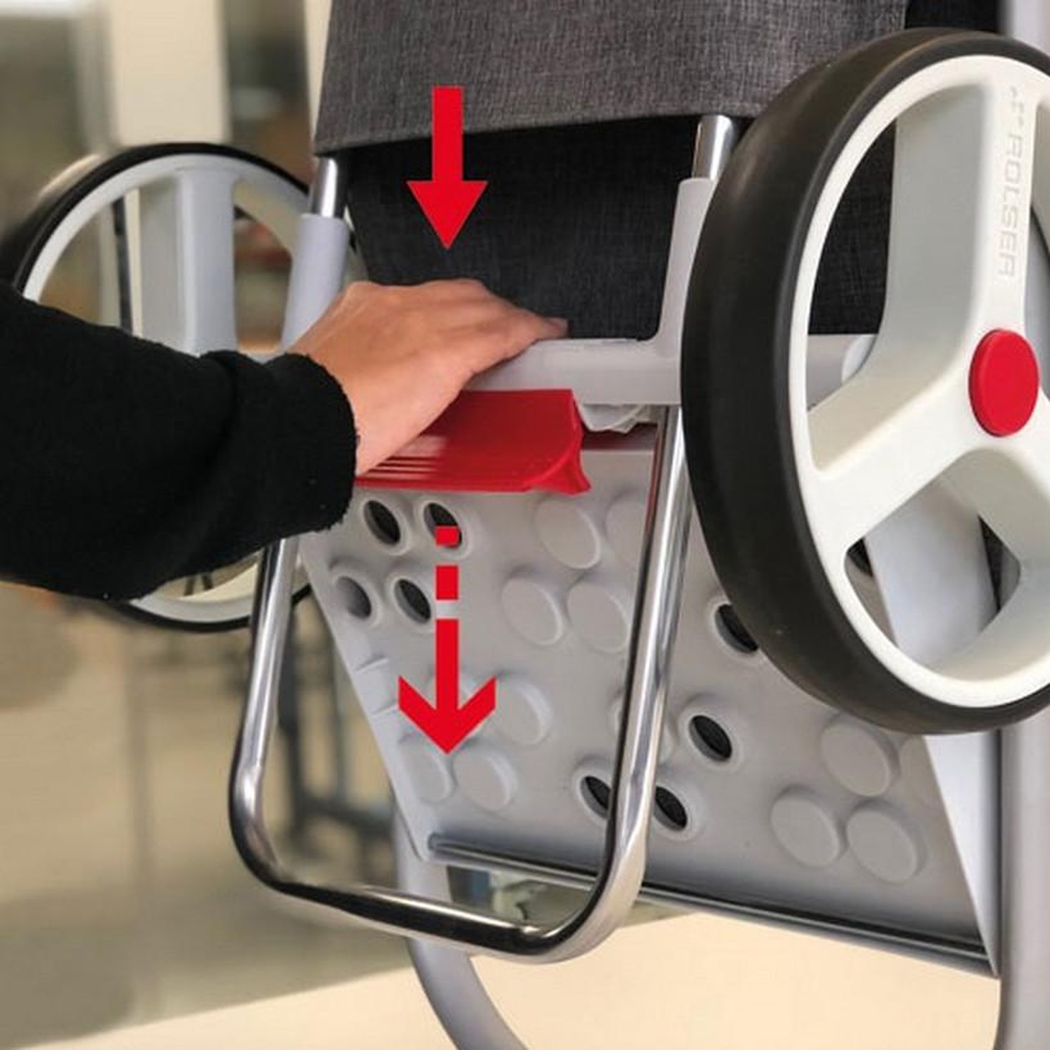 Voir la diapositive 3 : Rolser Poussette de marché 2 roues 53l noire - coh014-1023
