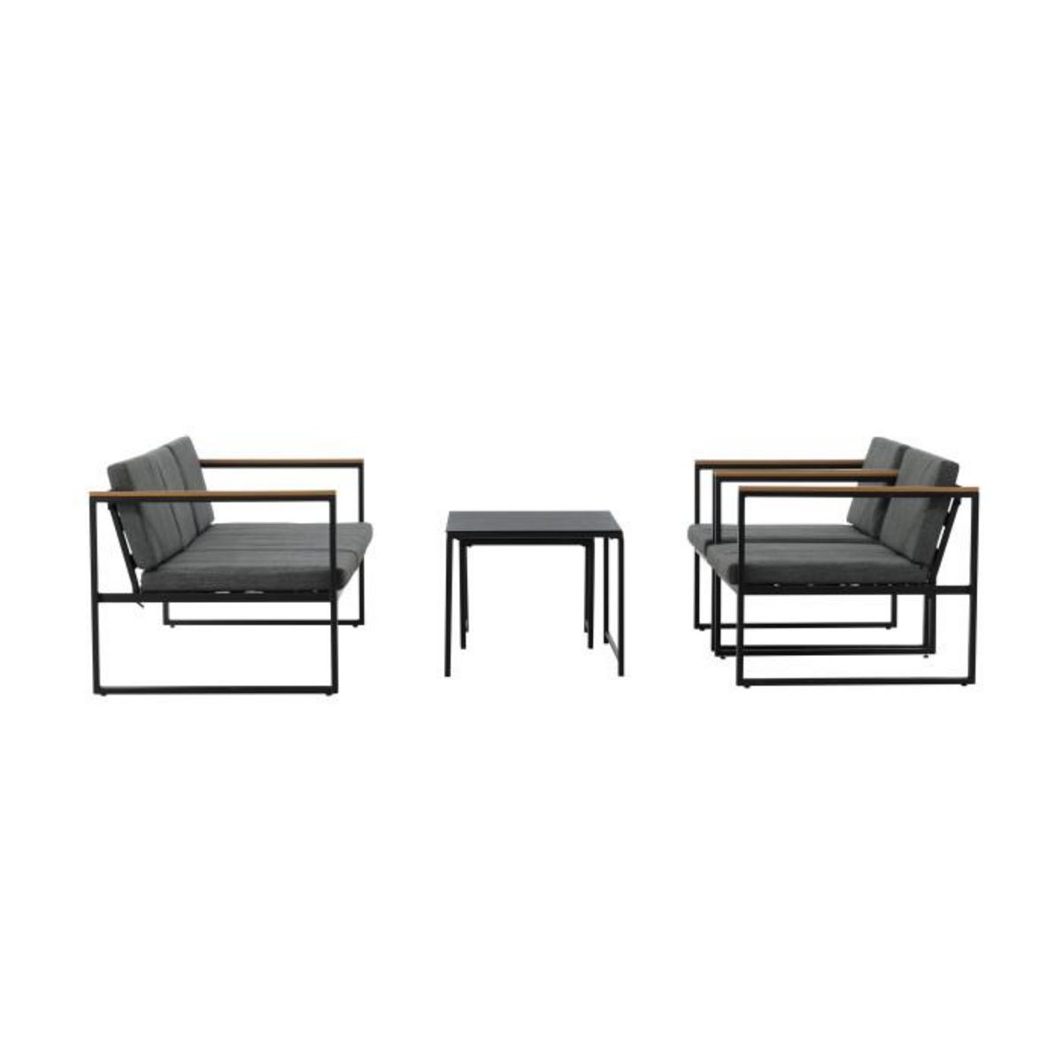 Paris Prix Salon de Jardin 5 Places  Dakar  188cm Gris