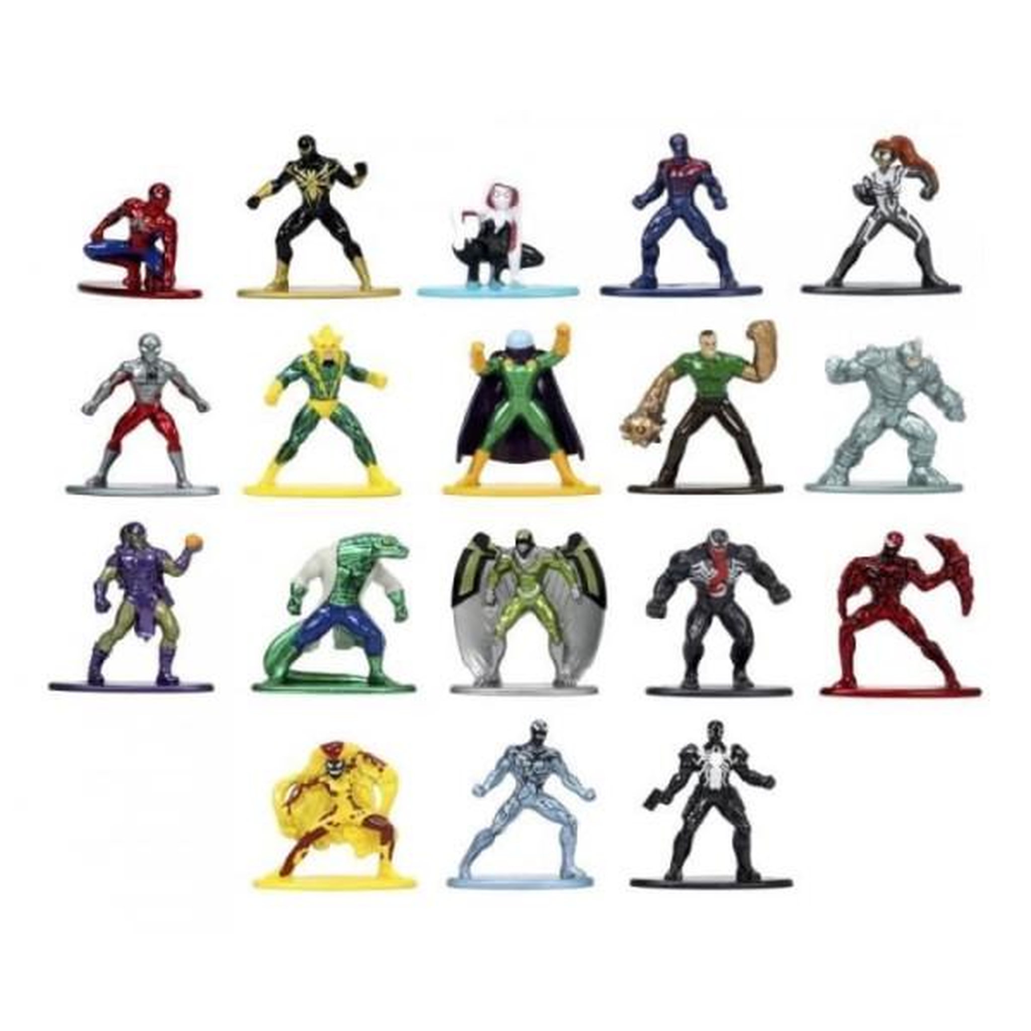 Voir la diapositive 3 : SIMBA.DICKIE.GROUP Coffret Spiderman - 18 figurines 4cm en métal - Personnages de l'univers Spiderman