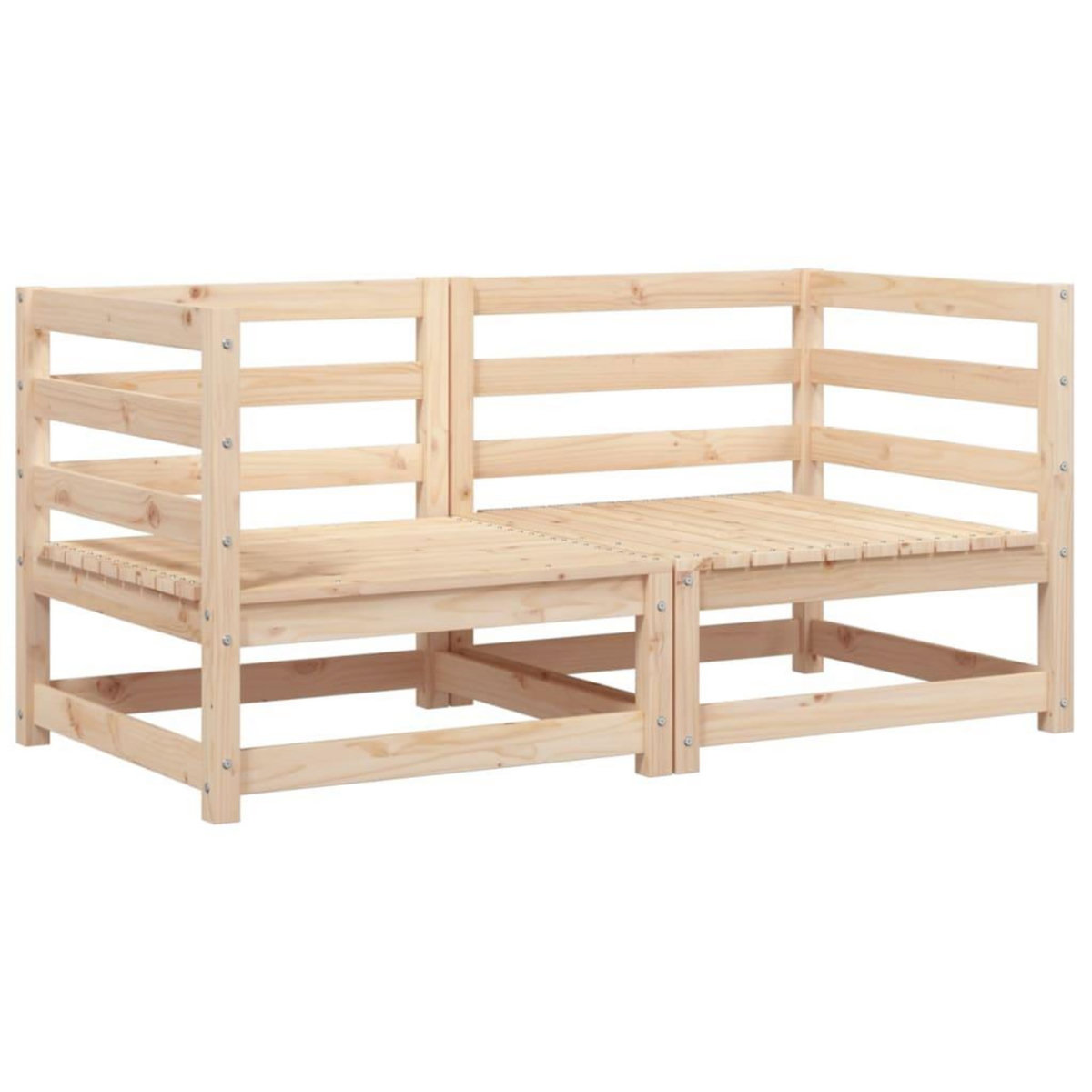 VIDAXL Canapes d'angle de jardin 2 pcs 70x70x67 cm bois de pin massif