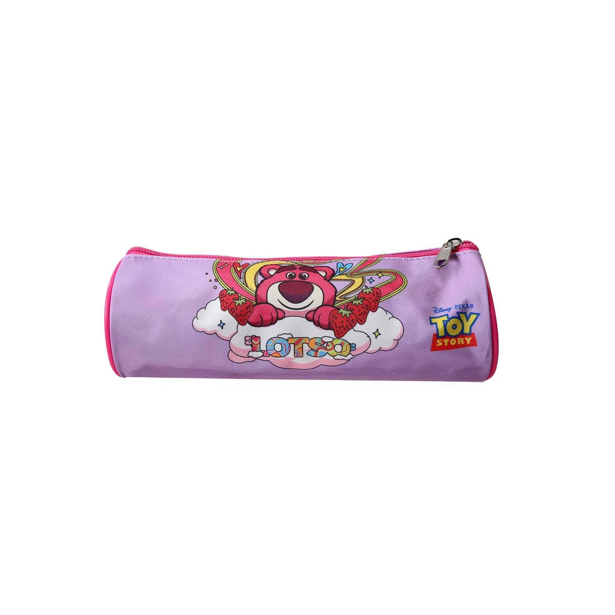Voir la diapositive 4 : Bagtrotter Toy Story - Trousse scolaire ronde - Rose - Fille - 1 compartiment