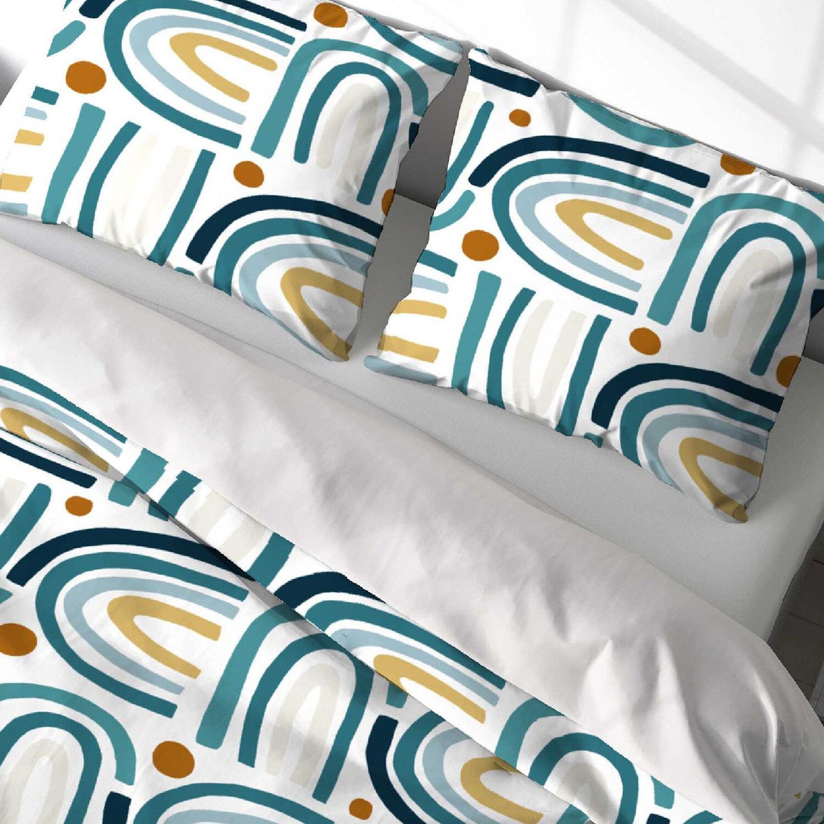 Home collection Parure housse de couette 100%polyester 72gsm arc en ciel