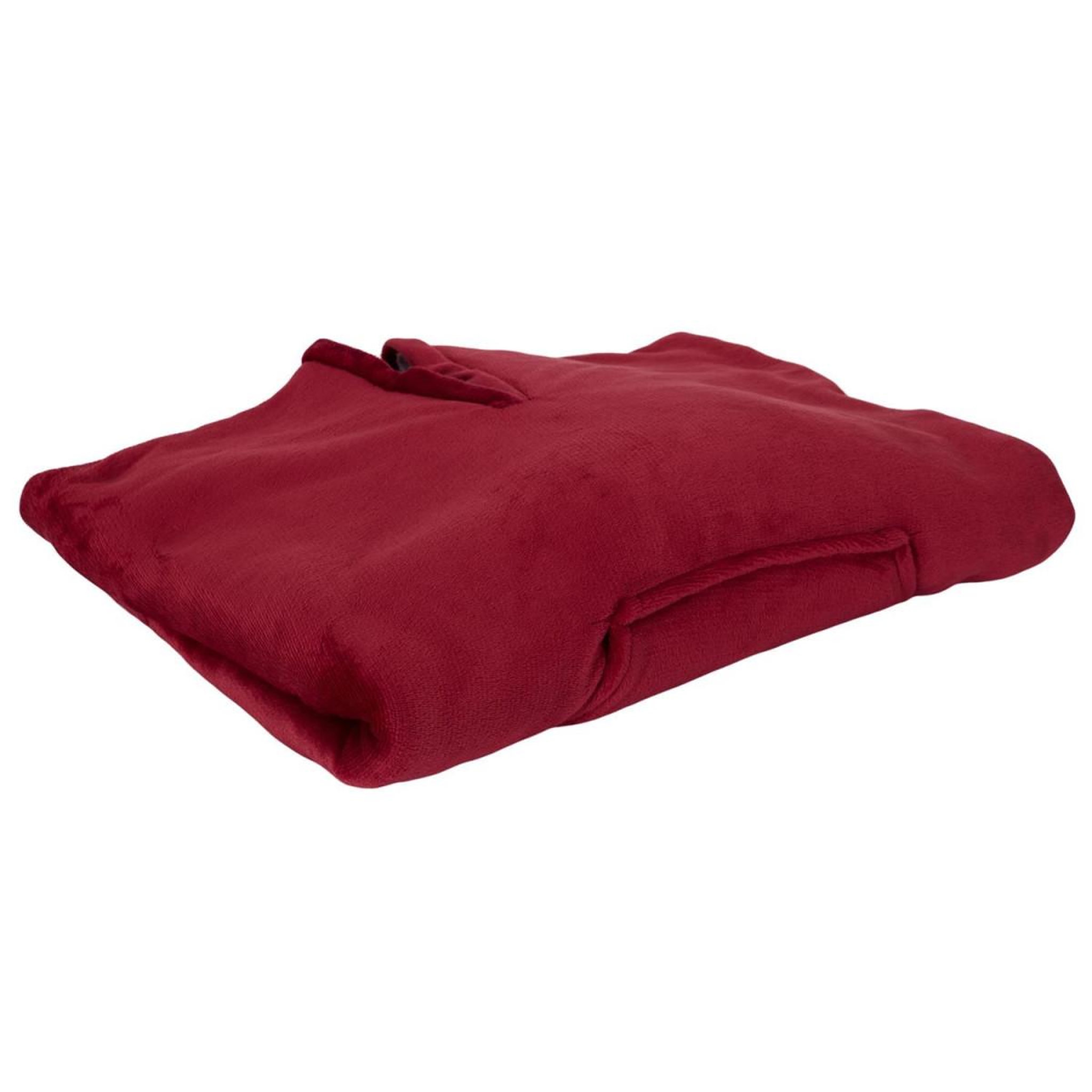 Voir la diapositive 3 : The Home Deco Factory Sweat à capuche  sherpa  85x118cm rouge
