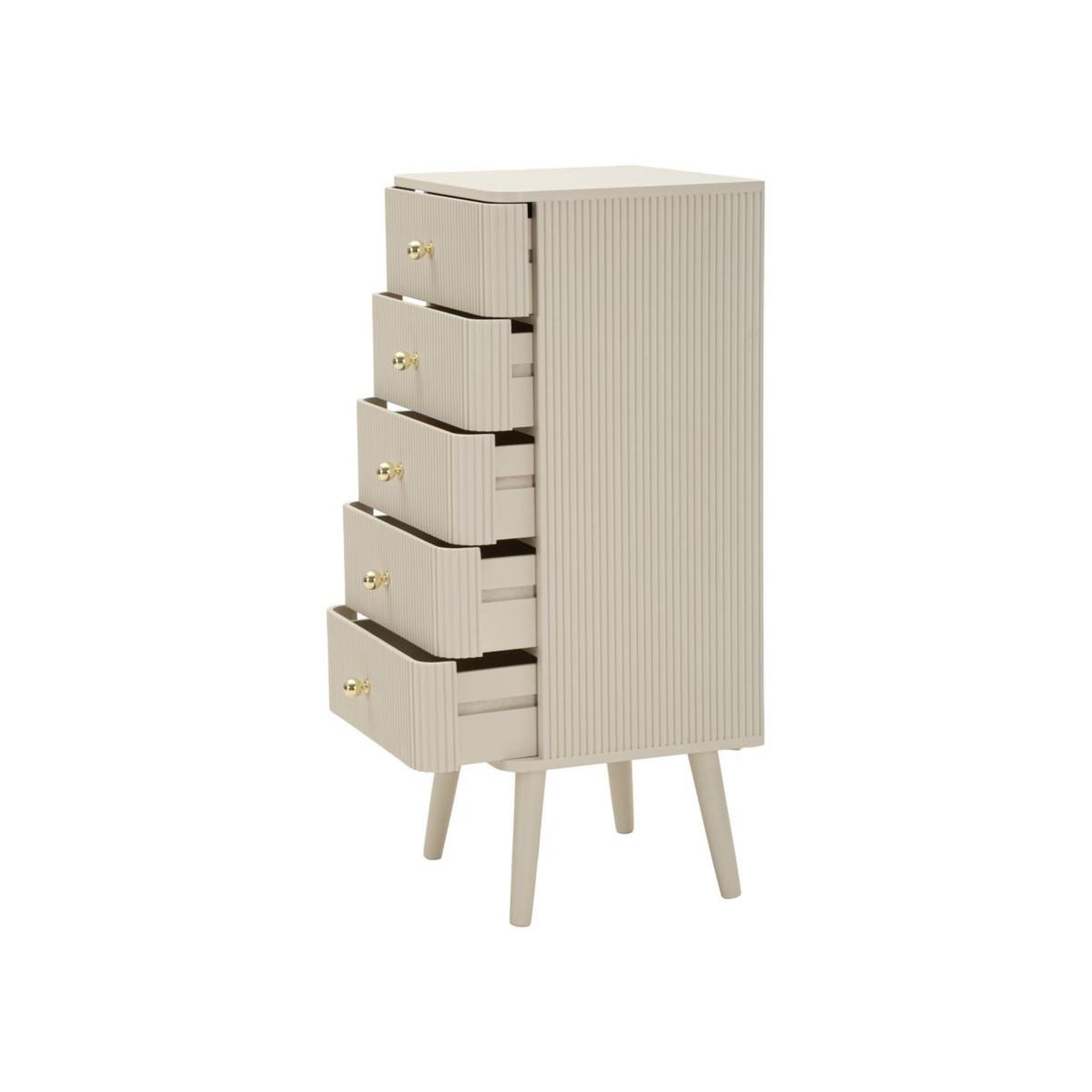 Voir la diapositive 3 : Paris Prix Chiffonnier 5 tirois  shy  89cm blanc