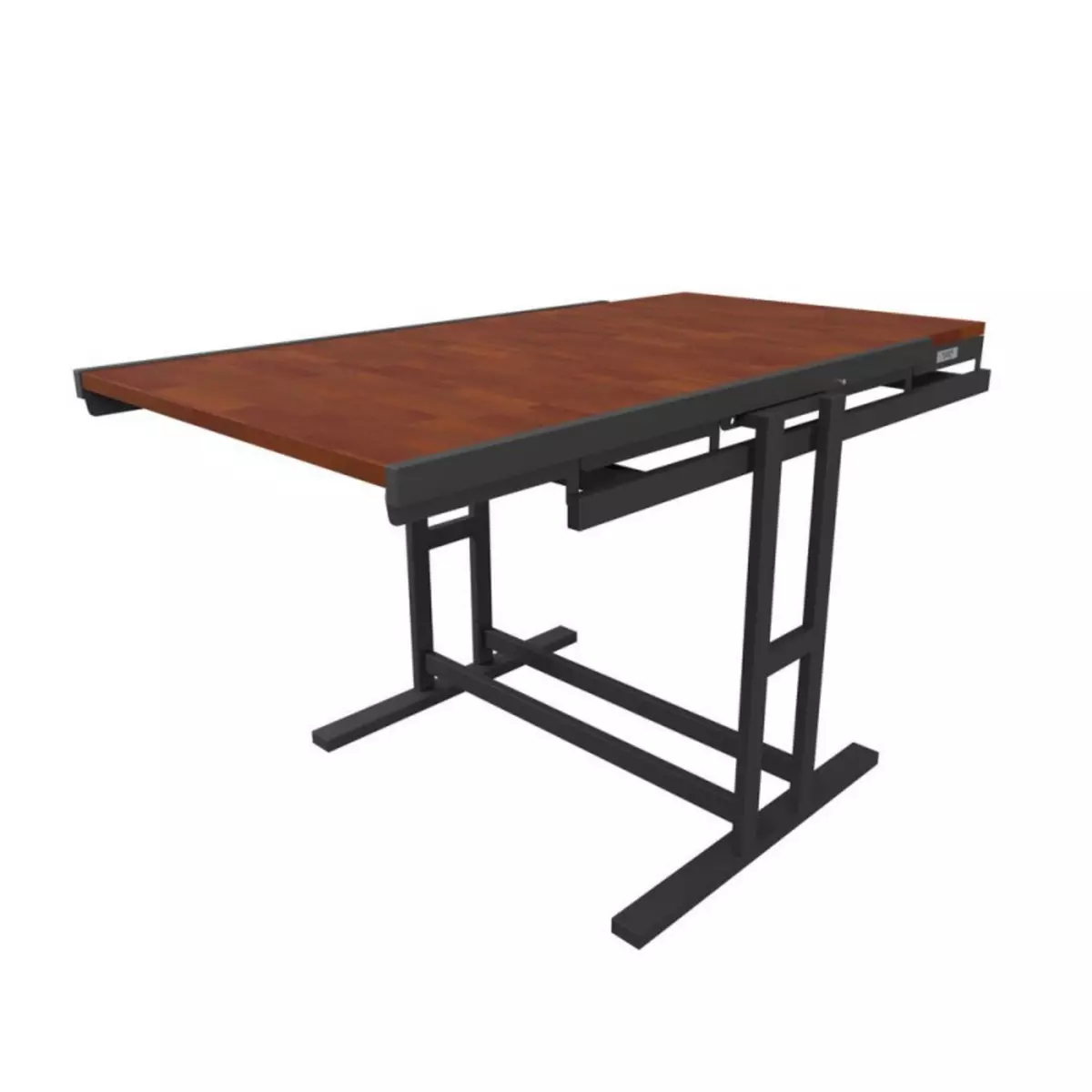 BLUMIE Table modulable en Bois (L140 x l80 x H77 cm) convertible en Etagère - style industriel - Couleur Chêne naturel