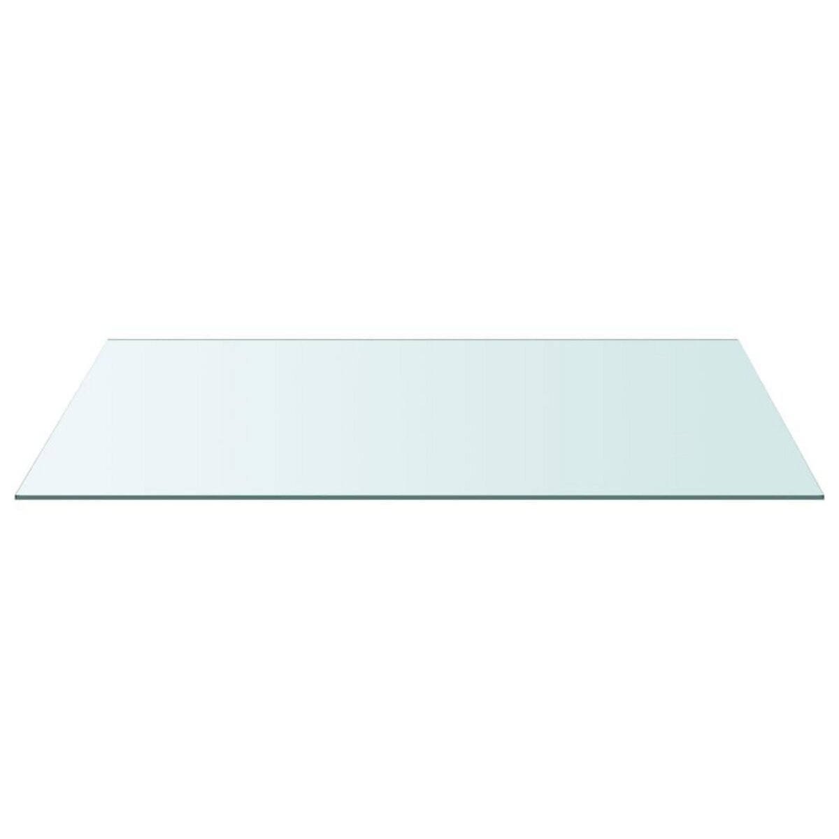 VIDAXL Dessus de table Transparent 50x100 cm Verre trempe