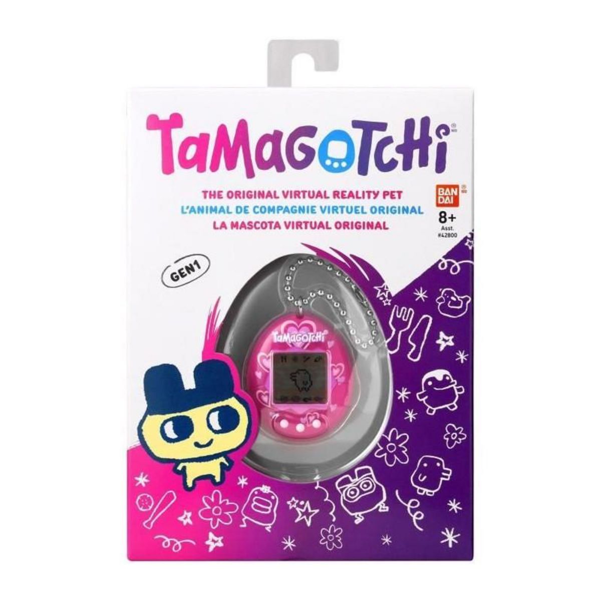 BANDAI BANDAI - Tamagotchi - Tamagotchi original - Lots of love - animal électronique virtuel avec écran couleur, 3 boutons et jeux -