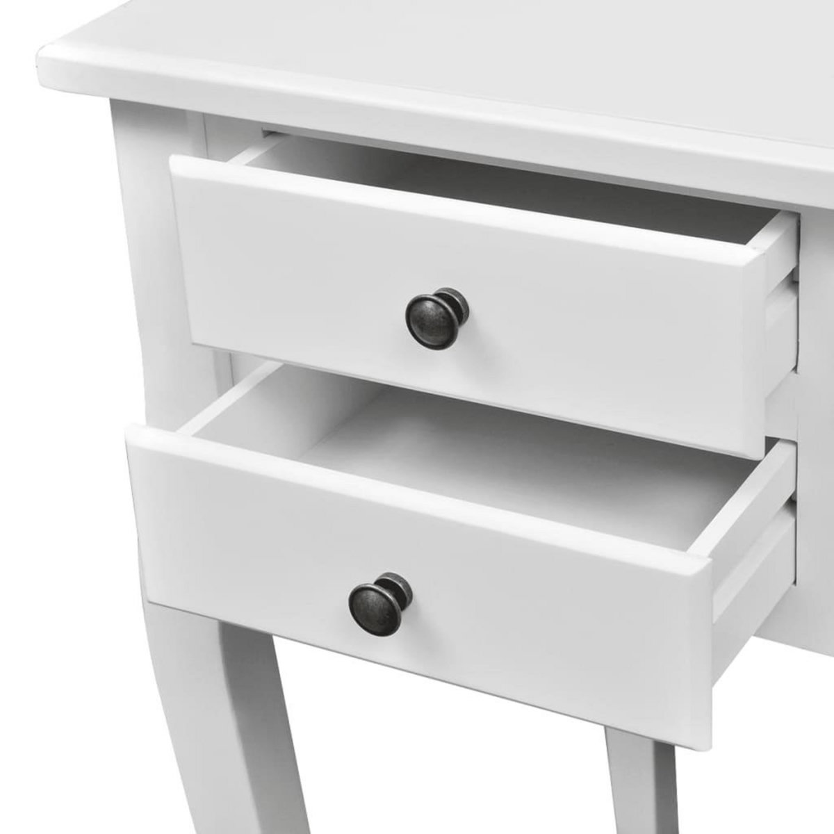VIDAXL Bureau français en bois avec pieds courbes et 5 tiroirs