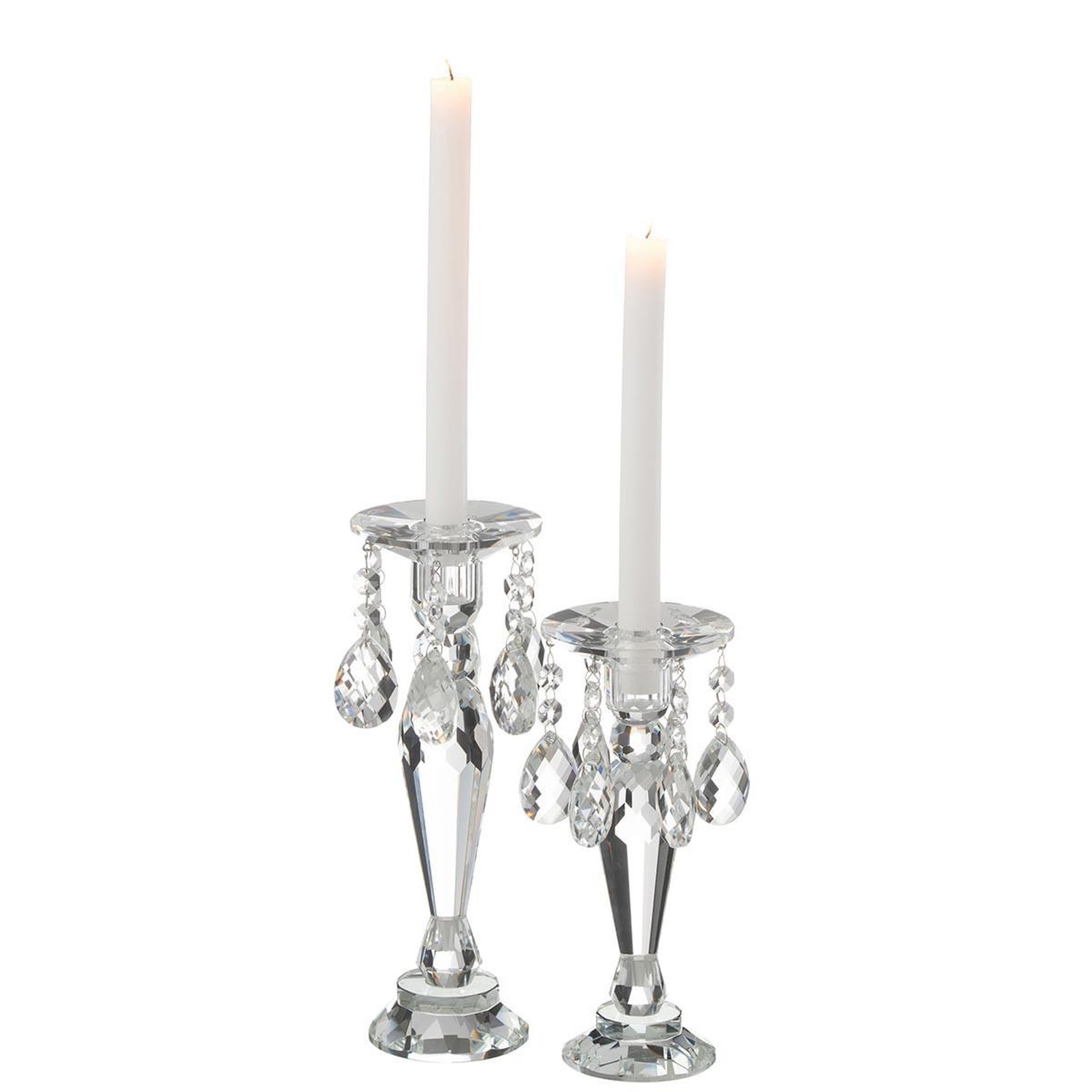 Voir la diapositive 4 : J-LINE Chandelier design en cristal  louise  28cm transparent