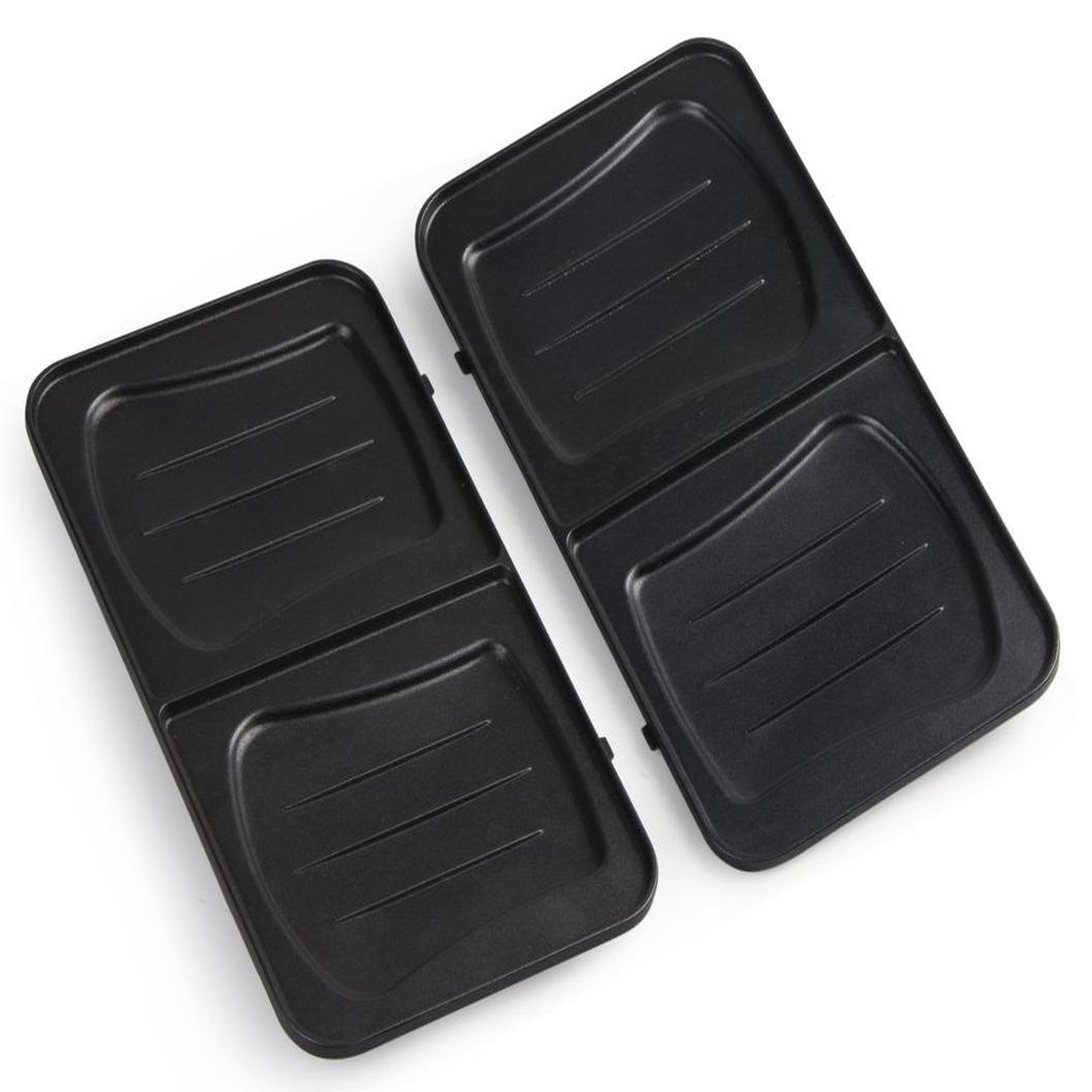 Voir la diapositive 2 : Domo Croque-gaufre-grill 3en1 1000w argent/noir - do9136c