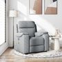 Voir la diapositive 1 : VIDAXL Fauteuil de massage inclinable Gris clair Tissu
