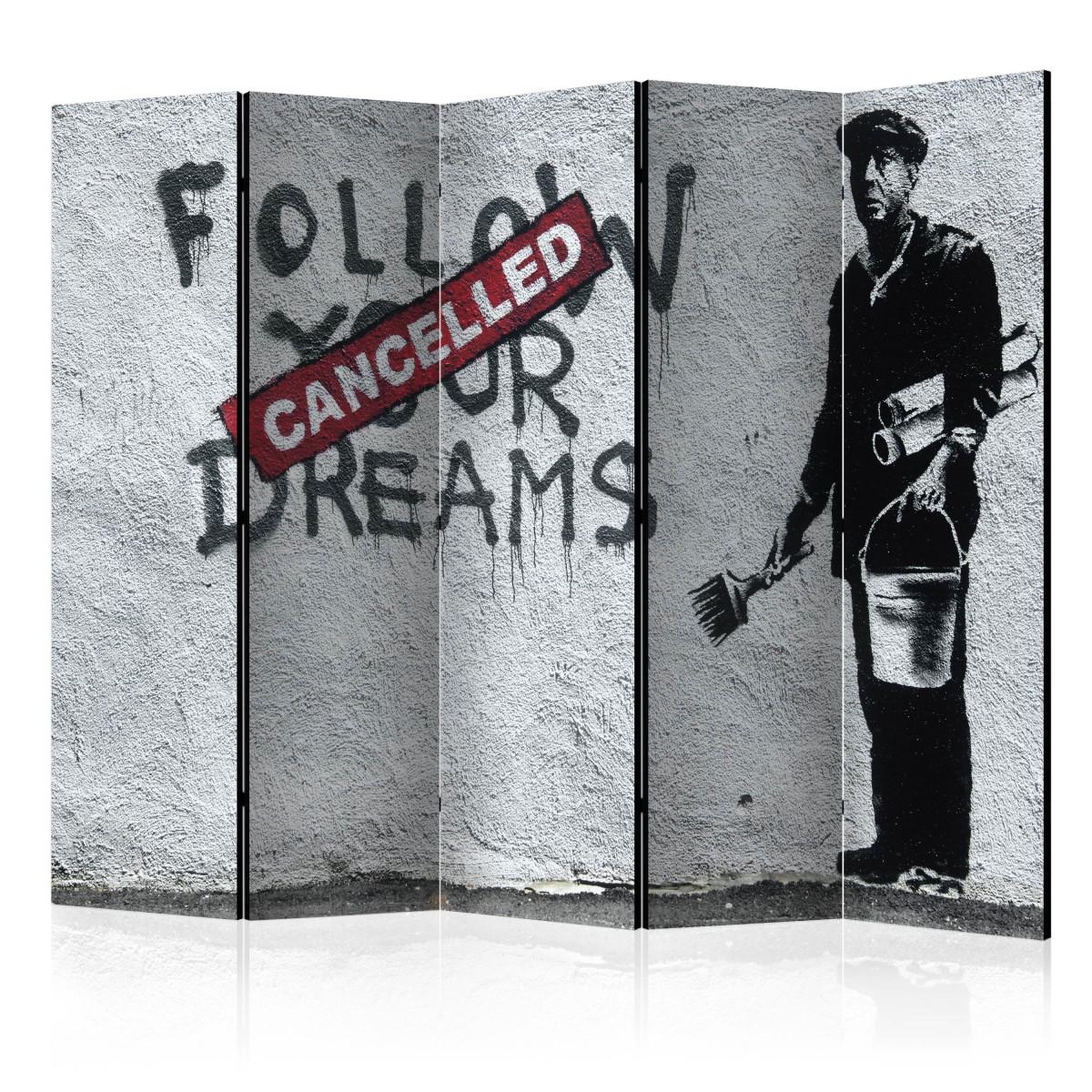 Paris Prix Paravent 5 volets  dreams cancelled - banksy  172x225cm
