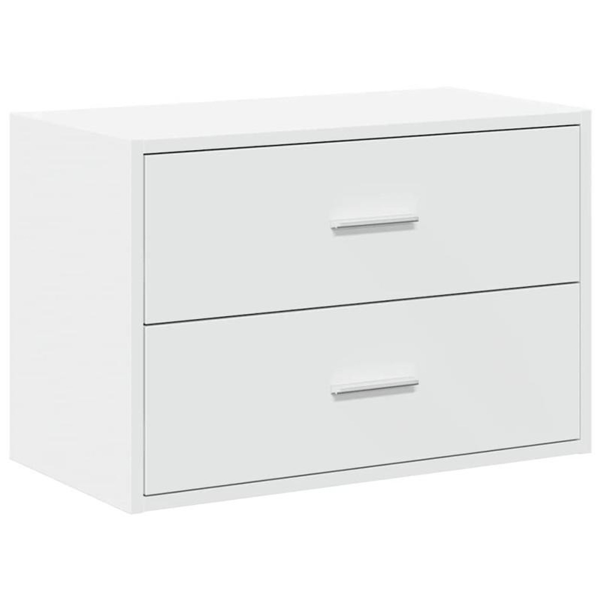 Voir la diapositive 2 : VIDAXL Armoire avec 2 tiroirs blanc 60x31x40 cm bois d ingénierie