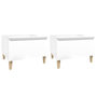 Voir la diapositive 2 : VIDAXL Tables d'appoint 2pcs Blanc brillant 50x46x35cm Bois ingenierie