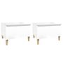Voir la diapositive 2 : VIDAXL Tables d'appoint 2pcs Blanc brillant 50x46x35cm Bois ingenierie
