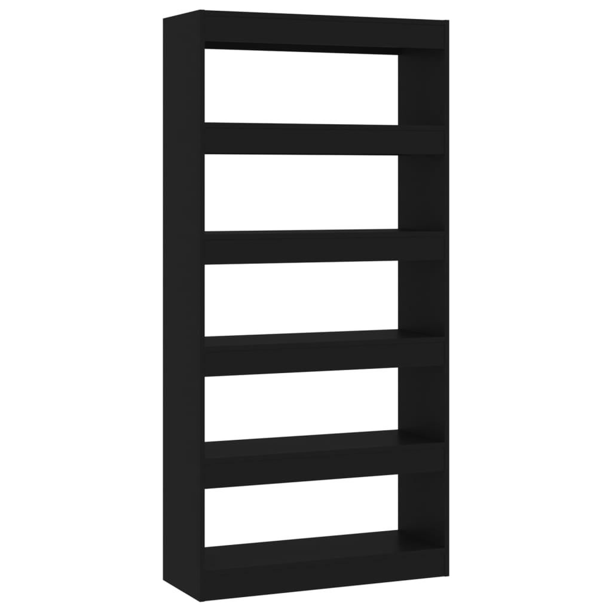 Voir la diapositive 2 : VIDAXL Bibliotheque/Separateur de piece Noir Bois d'ingenierie
