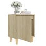 Voir la diapositive 4 : VIDAXL Table de chevet avec pieds en bois Chene sonoma 40x30x50 cm