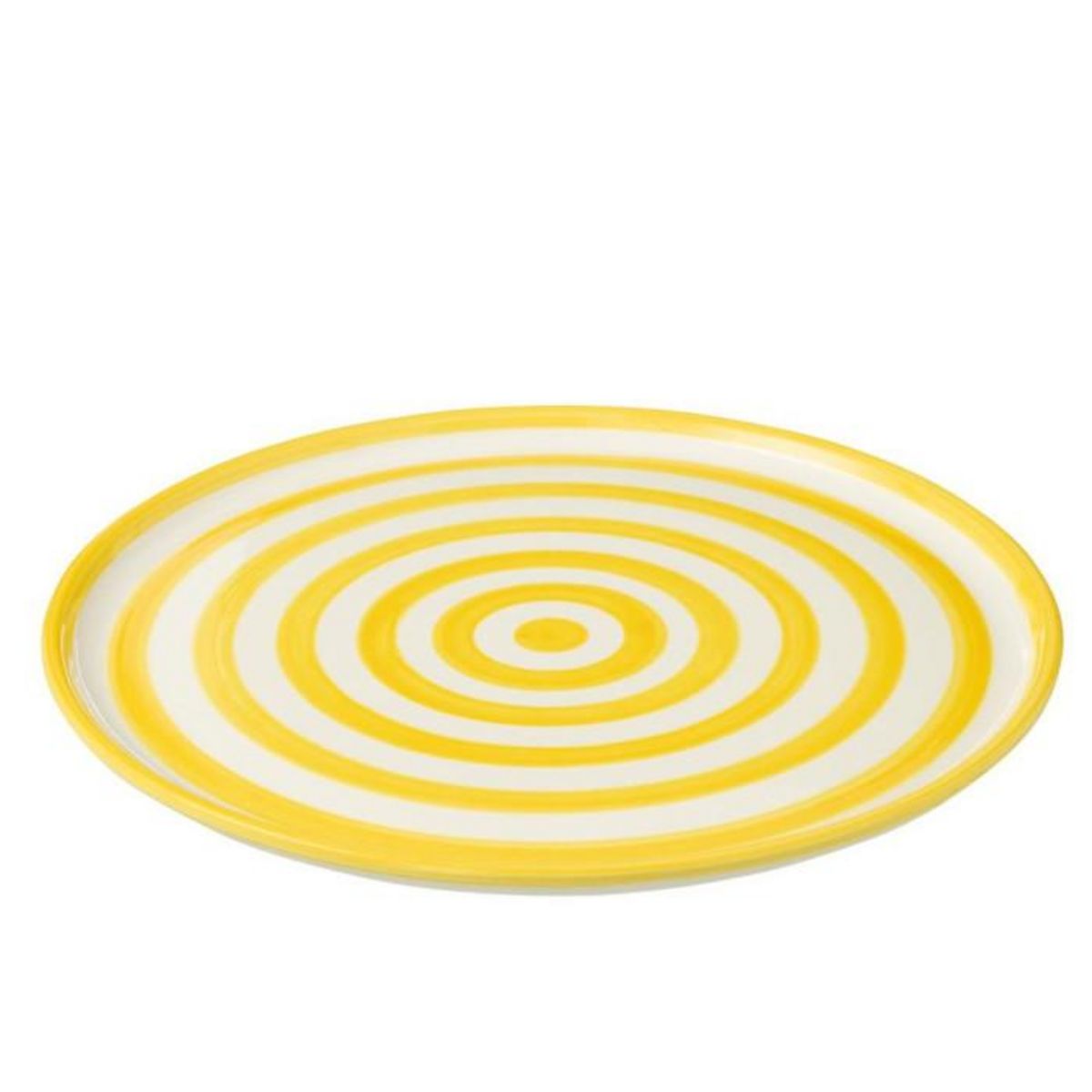 Paris Prix Assiette de Présentation en Céramique  Granada Rayure  34cm Jaune
