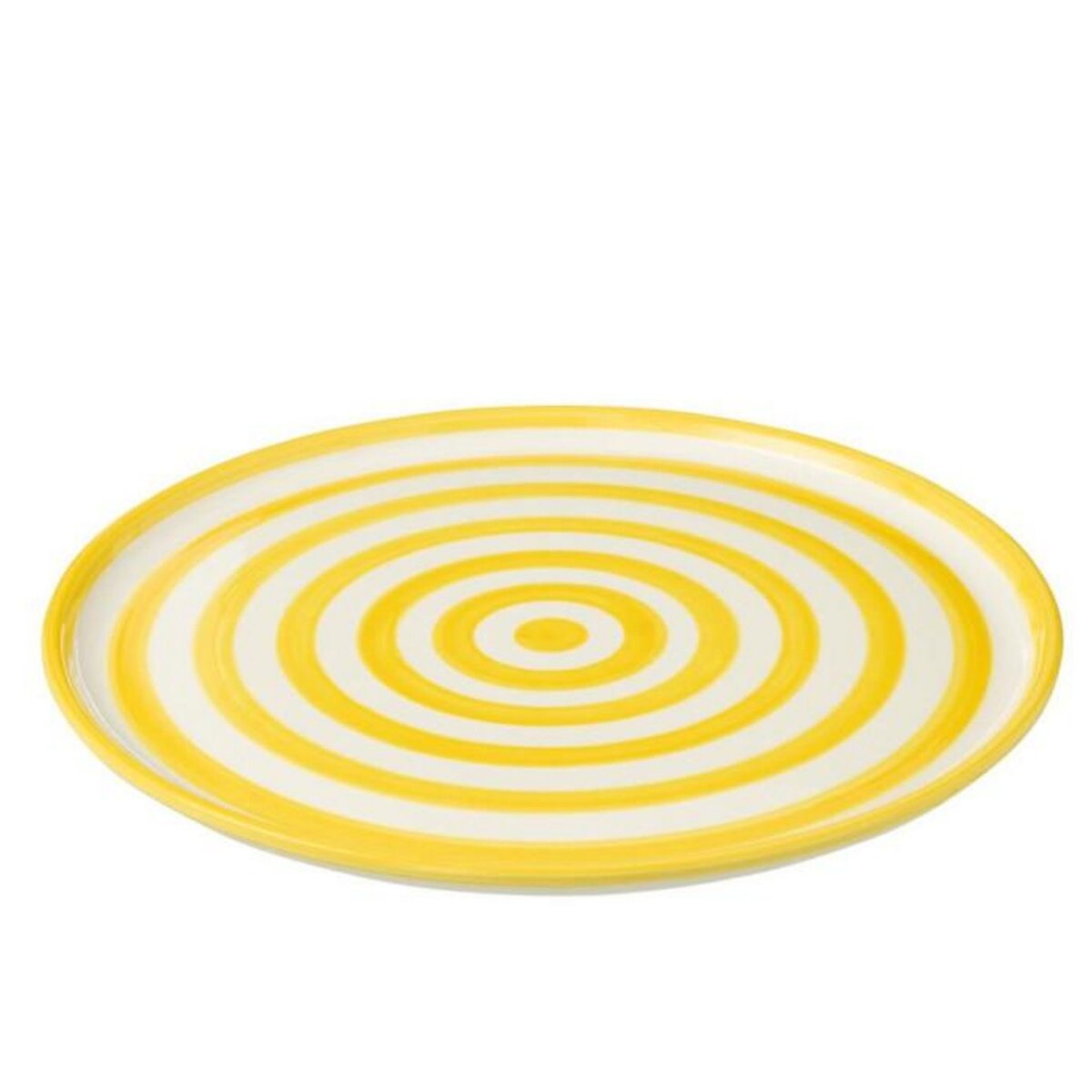 Paris Prix Assiette de Présentation en Céramique  Granada Rayure  34cm Jaune