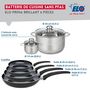Voir la diapositive 2 : ELO Ensemble de 4 Poêles de cuisson 20, 24, 28 et 32 cm et 2 faitouts 12 et 24 cm Elo Prima Brillant