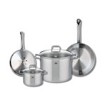 ELO Set de 2 Poêles de cuisson 24 et 28 cm et 2 faitouts 16 et 26 cm Elo Profi Citrin
