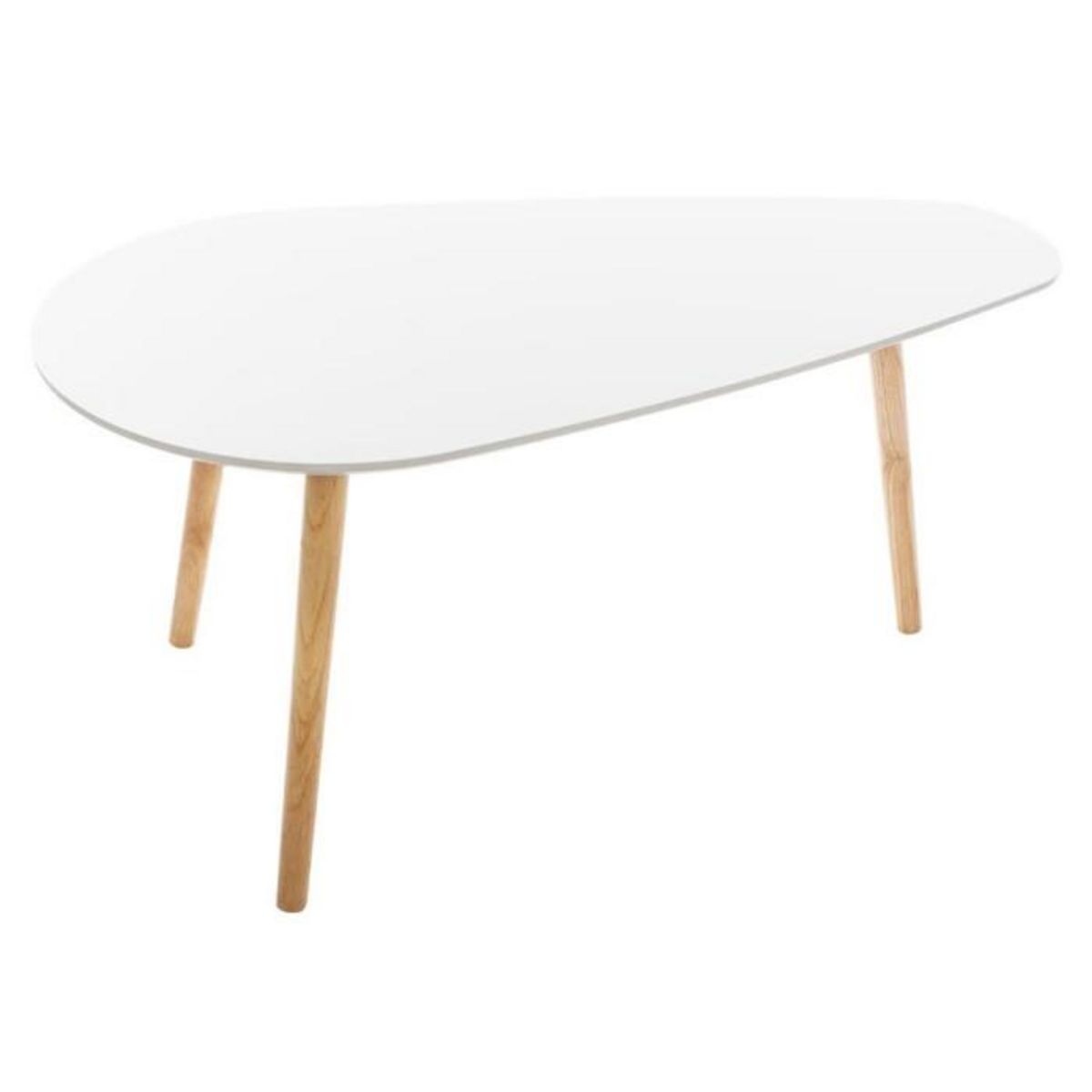 ATMOSPHERA Lot de 2 Tables à Café en Bois  Mileo  98cm Blanc