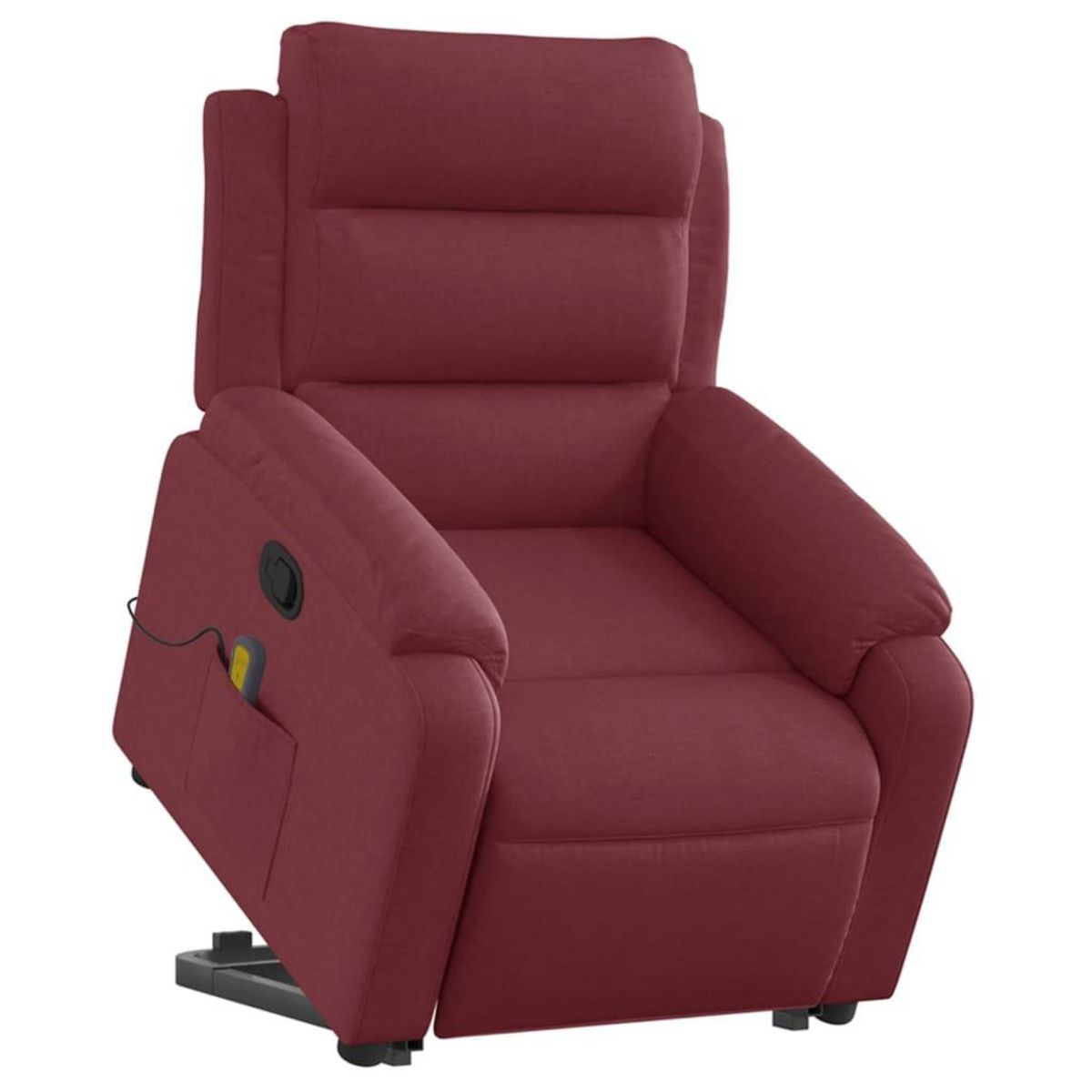 VIDAXL Fauteuil inclinable de massage Rouge bordeaux Tissu