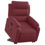 Voir la diapositive 3 : VIDAXL Fauteuil inclinable de massage Rouge bordeaux Tissu